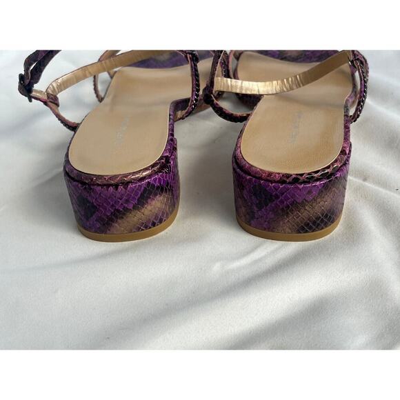 STUART WEITZMAN  Strappy Purple Python Sandals - Picture 2 of 9